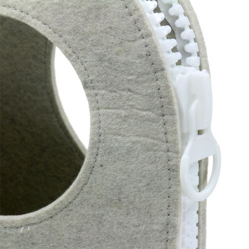 Floristik24 Saco de feltro Cinzento H58cm