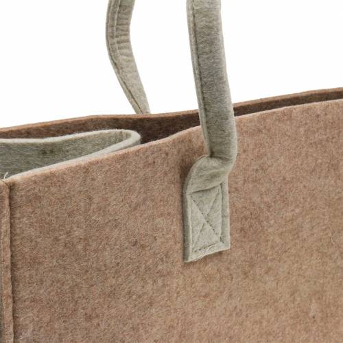 Floristik24 Saco de feltro castanho claro 50 × 25 × 25cm