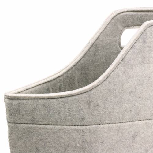 Floristik24 Saco de feltro cinza 43 cm x 20 cm x 42 cm