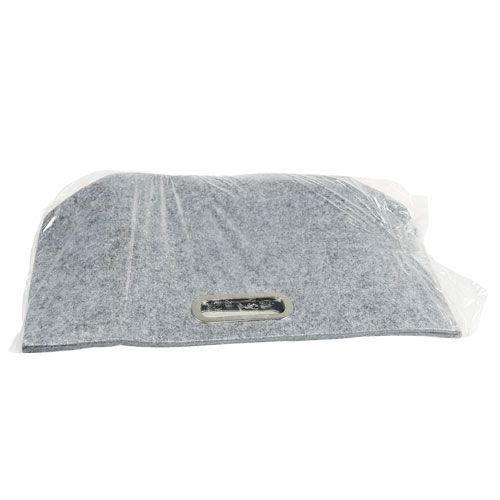 Floristik24 Bolsa de feltro cinza 48cm x 30cm x 20cm