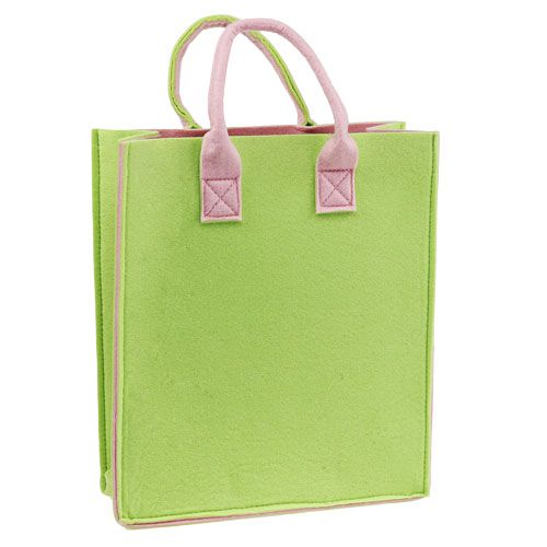 Floristik24 Saco de feltro verde claro 37 cm x 32 cm x 15 cm