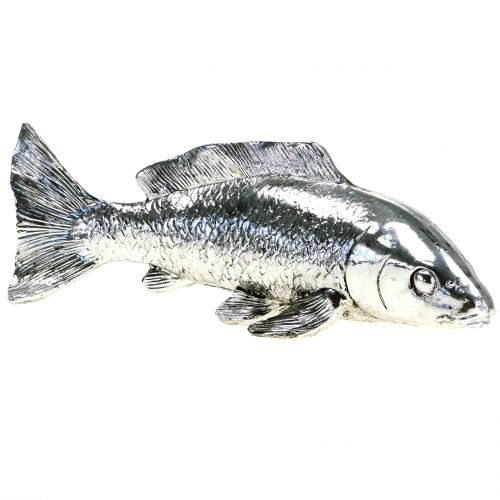 Itens Peixe decorativo prata 22cm