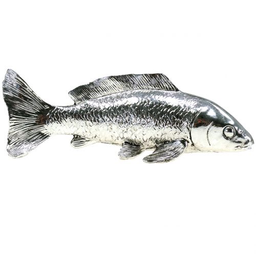 Itens Peixe decorativo prata 22cm