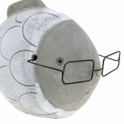 Floristik24 Peixe Deco com óculos azul branco 15.5/14.5cm 2pcs