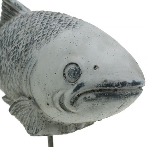 Floristik24 Estatueta de peixe de jardim em um suporte Alt.20cm