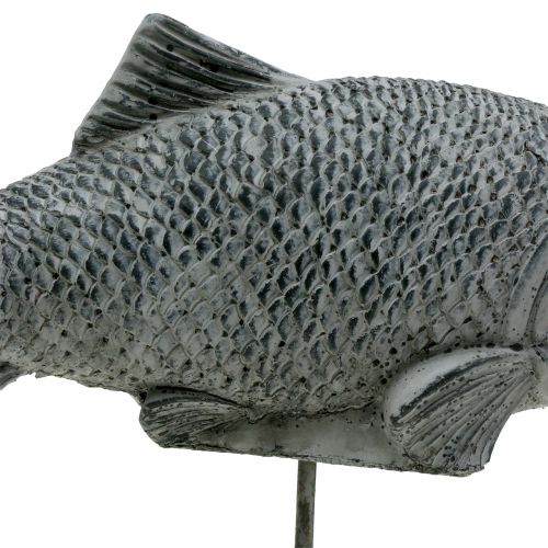 Floristik24 Estatueta de peixe de jardim em um suporte Alt.20cm