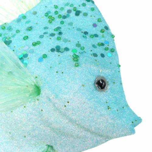 Floristik24 Peixe decorativo para pendurar azul turquesa verde cinza 10-22 cm 5 unidades