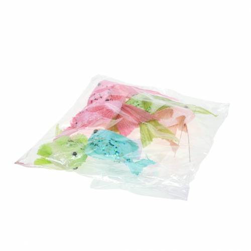 Itens Peixe decorativo para pendurar verde rosa laranja azul 13-24 cm 6 unidades