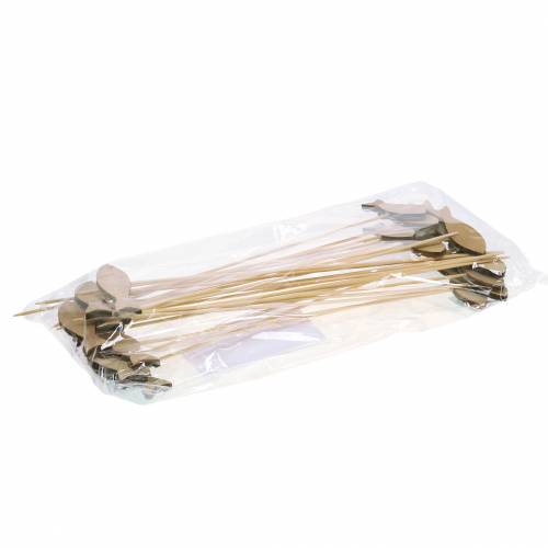 Floristik24 Plugue decorativo peixe madeira azul turquesa branco 8cm Alt.31cm 24 un