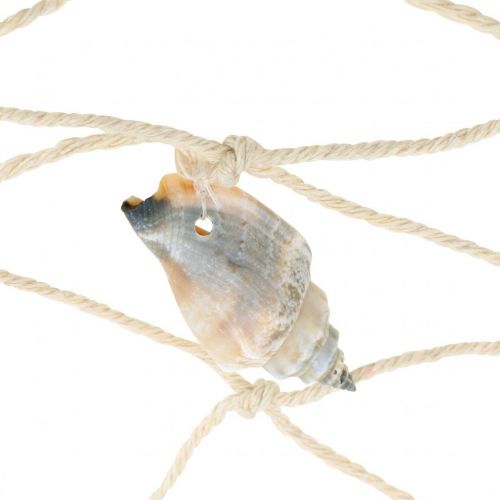 Itens Rede de pesca marítima, rede deco com conchas 100×120cm