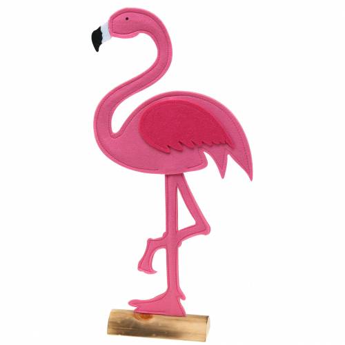 Floristik24 Decoração de verão flamingo em pé feltro rosa 28 × H58cm