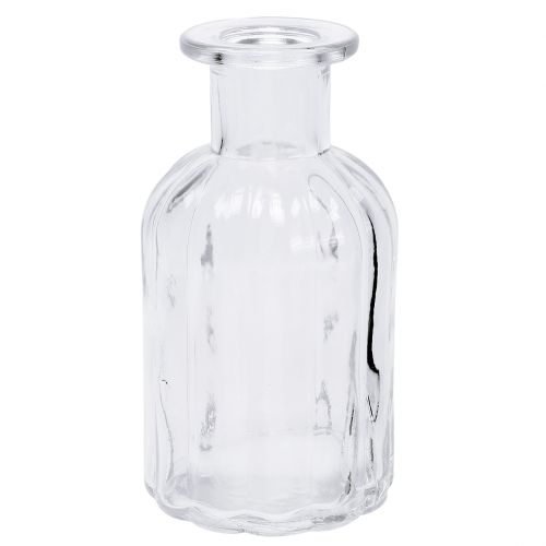 Itens Vaso de flores decorativo para garrafa Ø7,5cm Alt.13,5cm transparente 6 unidades