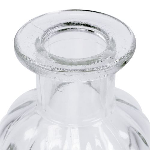 Itens Vaso de flores decorativo para garrafa Ø7,5cm Alt.13,5cm transparente 6 unidades