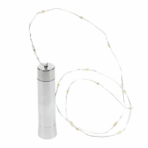 Floristik24 Luz de garrafa LED branco quente 73cm 15L