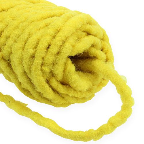 Itens Velo de cordão de feltro Mirabell 25m amarelo