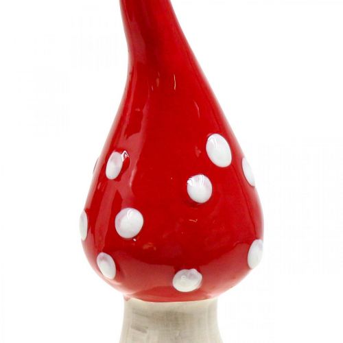 Itens Deco Fly Agaric Cerâmica Deco Cogumelo Vermelho Branco Ø6,5cm A21cm