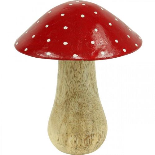 Floristik24 Fly agaric deco madeira cogumelo decoração outono madeira 11,5×Ø10cm