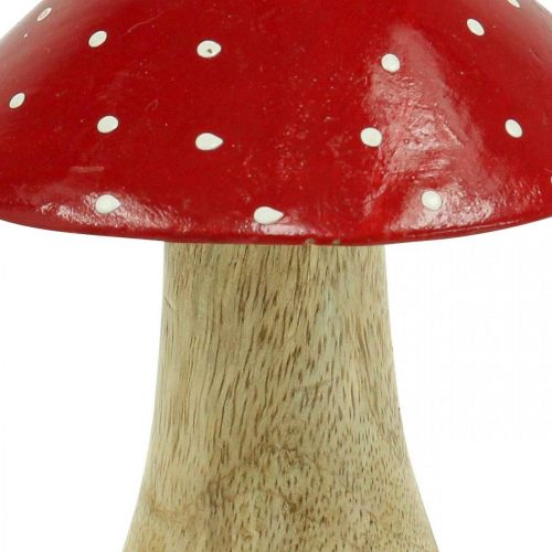 Floristik24 Fly agaric deco madeira cogumelo decoração outono madeira 11,5×Ø10cm