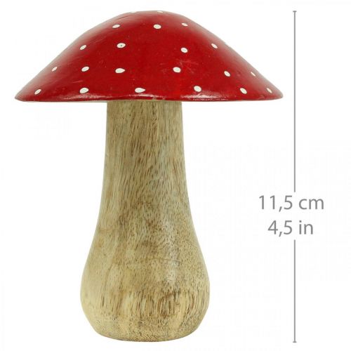Floristik24 Fly agaric deco madeira cogumelo decoração outono madeira 11,5×Ø10cm