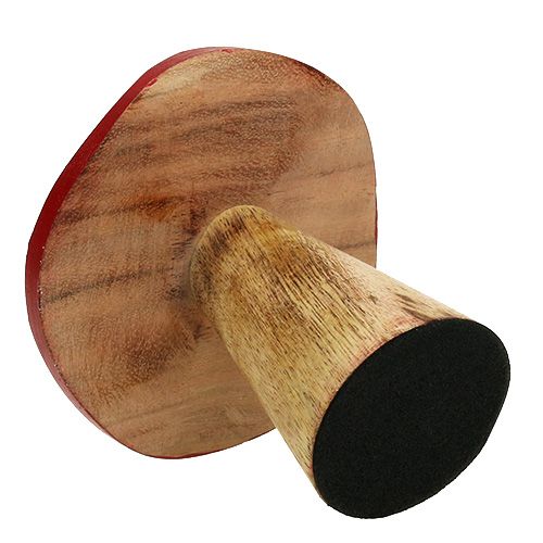 Floristik24 Mistura de cogumelo de madeira agárico mosca 9cm -10,5cm vermelho, natural 8pcs