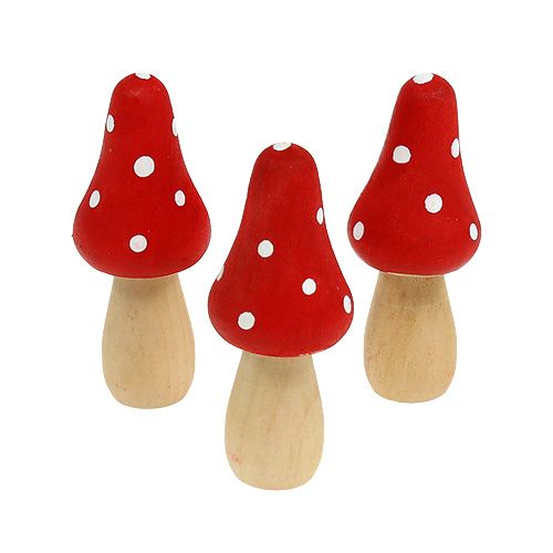 Floristik24 Toadstool feito de madeira 6cm 12pcs