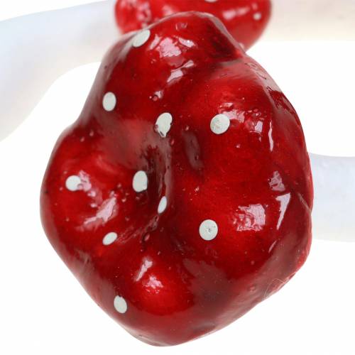 Floristik24 Conjunto decorativo de agárico com mosca vermelho, branco 6–7 cm 12 unidades