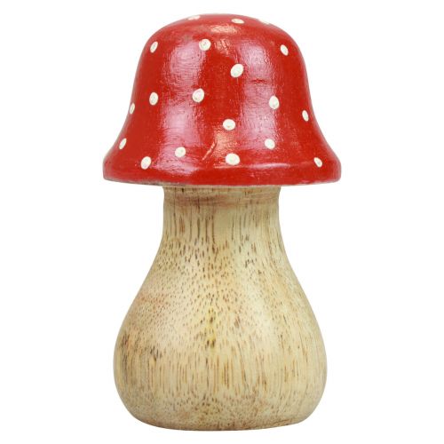 Itens Cogumelos decorativos Fly agaric cogumelos de madeira decoração de outono H6/8/10cm conjunto de 3
