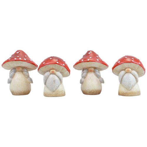Itens Decoração Fly Agaric Cogumelos Decoração Outono Vermelho Branco Ø6cm H7.5cm 4 pcs