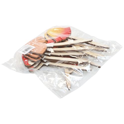 Itens Tampões de madeira decorativos para cogumelo venenoso, plugues de flores de madeira 18 cm 12 unidades