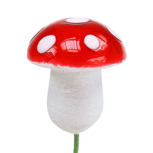 Floristik24 Toadstools mini em um fio 1,8 cm 100 unidades