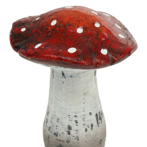 Itens Toadstool feito de cerâmica vermelha, branca H8.5cm 2pcs