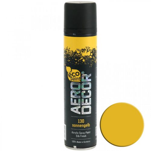 Floristik24 Spray de cor seda amarelo sol mate 400ml