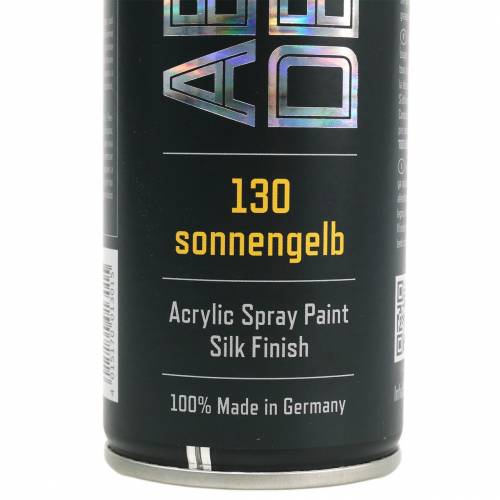 Floristik24 Spray de cor seda amarelo sol mate 400ml