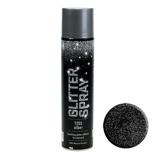 Floristik24 Glitter spray prata 400ml