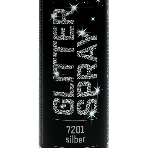 Floristik24 Glitter spray prata 400ml