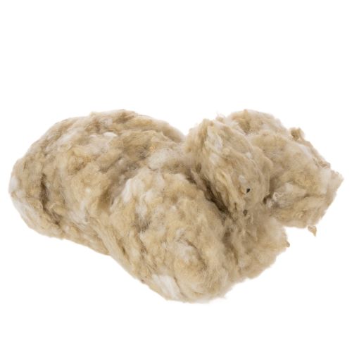 Lã de ovelha natural bege, solta, para artesanato e decoração, 250g