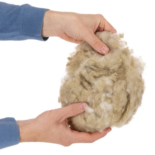 Lã de ovelha natural bege, solta, para artesanato e decoração, 250g | Floristik24.pt