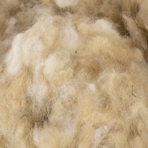 Lã de ovelha natural bege, solta, para artesanato e decoração, 250g | Floristik24.pt