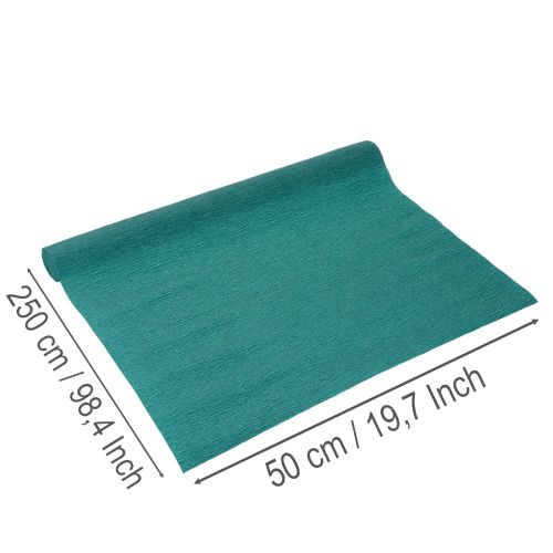 Papel crepom para floristas, azul, rolo de 50x250cm | Floristik24.pt