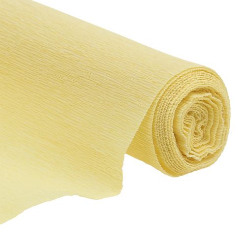 Itens Papel crepom florista amarelo pastel 50x250cm