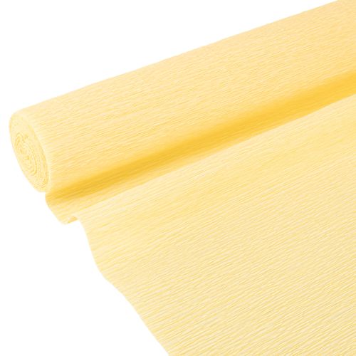 Itens Papel crepom florista amarelo pastel 50x250cm