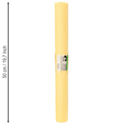 Itens Papel crepom florista amarelo pastel 50x250cm
