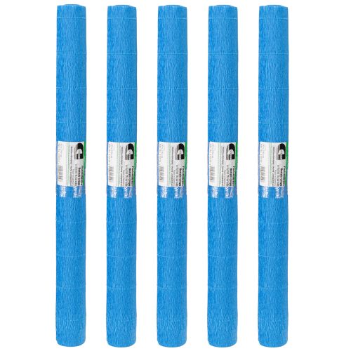 Itens Papel crepom para floricultura azul 50×250cm 5 peças