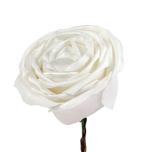 Floristik24 Espuma rosa branca com madrepérola Ø10cm 6 un