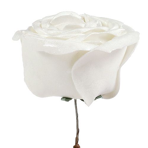 Floristik24 Espuma rosa branca com madrepérola Ø10cm 6 un