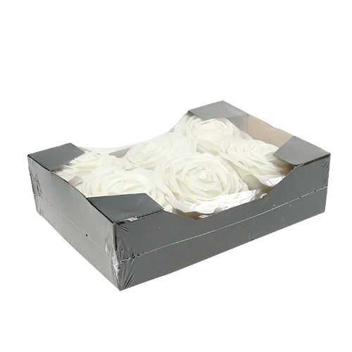 Floristik24 Espuma rosa branca com madrepérola Ø10cm 6 un