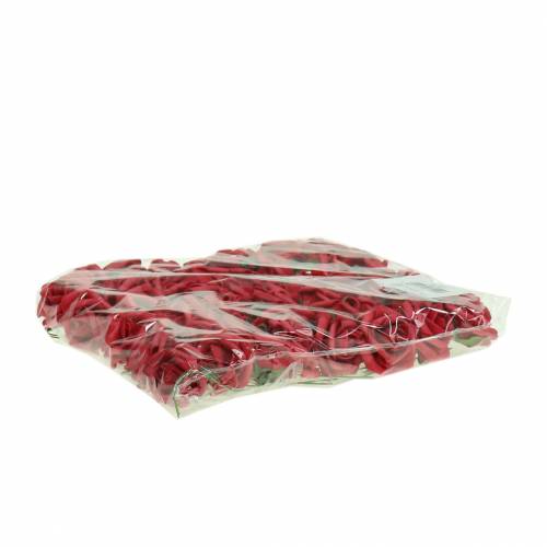 Floristik24 Rosa de espuma Ø3,5cm vermelha 48 unidades