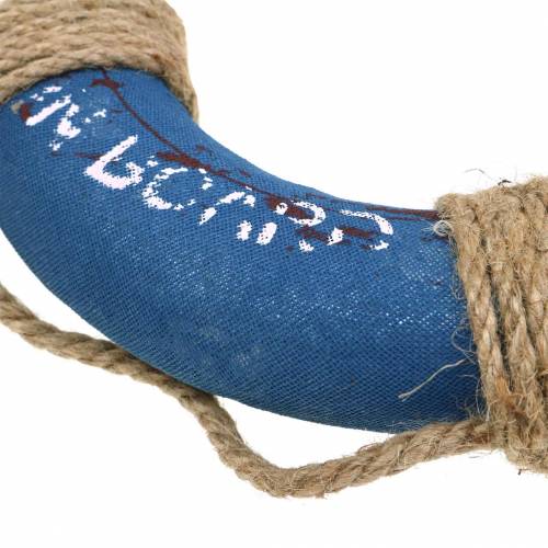 Floristik24 Isopor decorativo de bóia salva-vidas azul vermelho branco Ø20cm sortido 2 unidades
