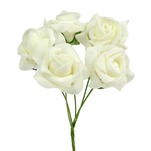 Rosa de espuma Ø3,5cm Creme 48 unidades comprar | Floristik24.pt