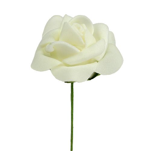 Rosa de espuma Ø3,5cm Creme 48 unidades | Floristik24.pt
